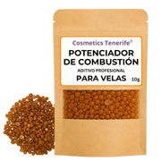 Potenciador de combustión para velas fabricado en Alemania, aditivo profesional para mejorar fórmulas de velas artesanales en Canarias