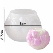 Approximate measurements of the tulip silicone mold