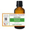 aceite de soja 100% natural, prensado en frío, de color amarillo claro - para piel, cabello, formulación cosmética casera - Tienda Islas Canarias - Santa Cruz de Tenerife - Las Palmas de Gran Canaria