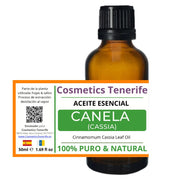 Aceite esencial de Canela Cassia 100% puro y natural 50 ml disponible en Tenerife - Gran Canaria - Lanzarote - Fuerteventura - La Palma - Gomera