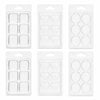 Transparent blister pack for wax melts and scented waxes in square, heart, and round shapes