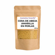 Cera de abeja amarilla en perlas disponible en Tenerife para bálsamos, cremas y ungüentos