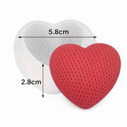 Molde de silicona corazón con relieve geométrico - Islas Canarias - Tenerife - La Gomera - La Palma - Gran Canaria - Lanzarote - Fuerteventura - Graciosa
