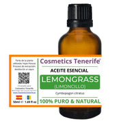 Lemongrass Essential Oil - 50ml - - Mercado - Mercadona - where to buy - best price - order online - online - near me - home delivery - free shipping Canary Islands - Online Store - Online - Aromatherapy - Tenerife South - Canary Islands - Santa Cruz de Tenerife - Las Palmas de Gran Canaria - La Gomera - La Palma - Gran Canaria - Lanzarote - Fuerteventura - Graciosa