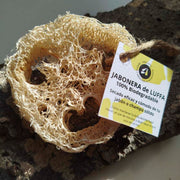 Jabonera de luffa natural para jabón y champú sólido - Tienda Canarias