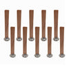 Wooden wicks with metal wick holder