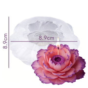 Measurements of the ranunculus silicone mold available for purchase in Tenerife