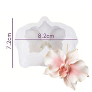 Measurements of the orchid silicone mold available for purchase in Tenerife