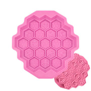 Mini honeycomb bee silicone mold with 19 cavities for soap and wax melts Tenerife