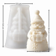 Molde flexible de silicona con vela de Papá Noel terminada en Tenerife