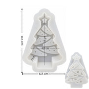 Molde individual Árbol Espiral con estrella y detalles navideños en relieve para jabón y cera, en Cosmetics Tenerife