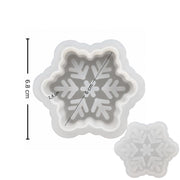 Molde individual de silicona con forma de copo de nieve para velas y jabones navideños, disponible en Canarias