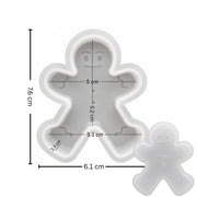 Molde individual de muñeco de jengibre con botones y detalles en relieve para jabón y cera, en Cosmetics Tenerife