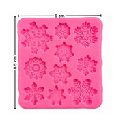 Molde de silicona con copos de nieve para decoraciones de velas de Navidad en Tenerife