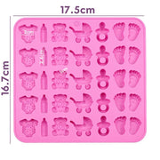 Molde de silicona para decoraciones de cera de bebé de 17,5 × 16,7 cm