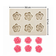 Molde de silicona para decoraciones de velas con 6 rosas - Tienda Islas Canarias