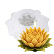 Lotus silicone mold for floral decorative candles in the Canary Islands