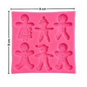 Molde de silicona con muñecos de jengibre para decoraciones de velas navideñas en Canarias