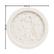 Molde de silicona para vela del signo Acuario con diseño redondo en relieve - Tienda Islas Canarias