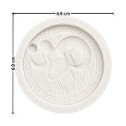 Molde de silicona para vela del signo Aries con diseño redondo en relieve - Tienda Islas Canarias