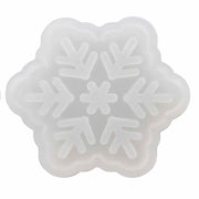 Molde individual de silicona con forma de copo de nieve para velas y jabones navideños, disponible en Canarias