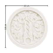 Molde de silicona para vela del signo Géminis con diseño redondo en relieve - Tienda Islas Canarias