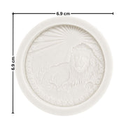 Molde de silicona para vela del signo Leo con diseño redondo en relieve - Tienda Islas Canarias