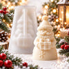 Molde de silicona para hacer vela 3D de Papá Noel con regalo en Canarias