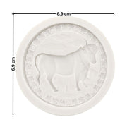 Molde de silicona para vela del signo Tauro con diseño redondo en relieve - Tienda Islas Canarias