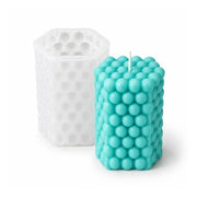 Molde de silicona para velas decorativas con textura de burbujas disponible en Tenerife y Canarias