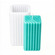 Tall ribbed silicone mold for decorative candles available in Tenerife and the Canary Islands