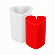Molde de silicona para velas decorativas con forma de corazón pilar disponible en Tenerife y Canarias