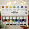 Caja regalo Set 7 Chakras Goloka con 7 frascos de aceites esenciales de colores para cada chakra, ideal para yoga y meditación, disponible en Canarias: Tenerife, Gran Canaria, Lanzarote, Fuerteventura, La Palma, La Gomera, El Hierro y La Graciosa.