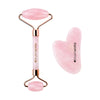 Set Brushworks con rodillo facial de cuarzo rosa y Gua Sha