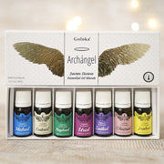 Goloka essential oil set inspired by the archangels, ideal for gifting and well-being