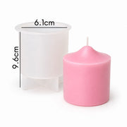 Silicone mold for small smooth pillar candle with tapered tip - Canary Islands Shop