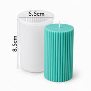 Tall ribbed silicone mold for decorative candles available in Tenerife and the Canary Islands
