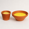 Vela de citronela en maceta de terracota