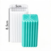 Tall ribbed silicone mold for decorative candles available in Tenerife and the Canary Islands