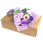 Purple Soap Flowers Bouquet Kraft Box - Gift - Valentine's Day - Mother's Day - Father's Day - Boyfriend - Girlfriend - Birthday - Anniversary - Invisible Friend - Easter - Christmas - Kings - Canary Islands Online Store - Cosmetics Tenerife