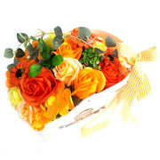 Cesta Ramo Flores Jabón Naranja - Regalo - San Valentín - Día de la Madre - Día del Padre - Novio - Novia - Cumpleaños - Aniversario - Amigo Invisible - Pascua - Navidad - Reyes - Tienda Online Islas Canarias - Cosmetics Tenerife