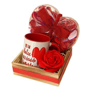 Roses Heart Basket - Message Mug - Soap Rose - Valentine's Day Gift - Mother's Day - Father's Day - Birthday - Anniversary - Invisible Friend - Easter - Christmas - Kings - Canary Islands Online Store - Cosmetics Tenerife