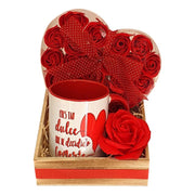 Heart Roses Basket - Love Message Mug - Soap Rose - Valentine's Day Gift - Mother's Day - Father's Day - Birthday - Anniversary - Invisible Friend - Easter - Christmas - Kings - Canary Islands Online Store - Cosmetics Tenerife