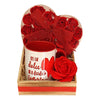 Cesta Corazón Rosas - Taza Mensajes Amor - Rosa Jabon - Regalo San Valentín - Día de la Madre - Día del Padre - Cumpleaño - Aniversario - Amigo Invisible - Pascua - Navidad - Reyes - Tienda Online Islas Canarias - Cosmetics Tenerife
