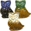 Blue ceramic side owl oil burners - Canary Islands Online Store -Cosmetics Tenerife