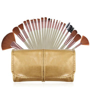Set 22 brushes in gold leather case - Canary Islands Makeup Online Store - Cosmetics Tenerife