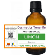 Aceite esencial de Limón 50 ml - 100% Puro y Natural | Tienda Online Aromaterapia Islas Canarias - Cosmetics Tenerife