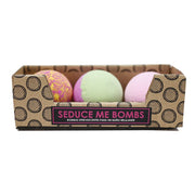 Bath Bomb Set with essential oils - Seduce Me Bombs - rose petals - watermelon - dolce vita - Aromatherapy - Canary Islands Online Store - Cosmetics Tenerife