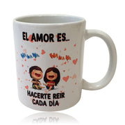 el amor es hacerte reir cada dia - taza personalizada amor mensaje - - donde comprar - pedir online - en linea - cerca de mi - entrega a domicilio - envio gratis Canarias - Tienda Online Regalos - Tenerife Sur - Islas Canarias - Santa Cruz de Tenerife - Las Palmas de Gran Canaria - La Gomera - La Palma - Gran Canaria - Lanzarote - Fuerteventura - Graciosa