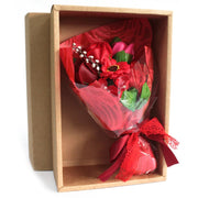 Red Soap Flowers Bouquet in Kraft Box - Gift - Valentine's Day - Mother's Day - Father's Day - Boyfriend - Girlfriend - Birthday - Anniversary - Invisible Friend - Easter - Christmas - Kings - Canary Islands Online Store - Cosmetics Tenerife